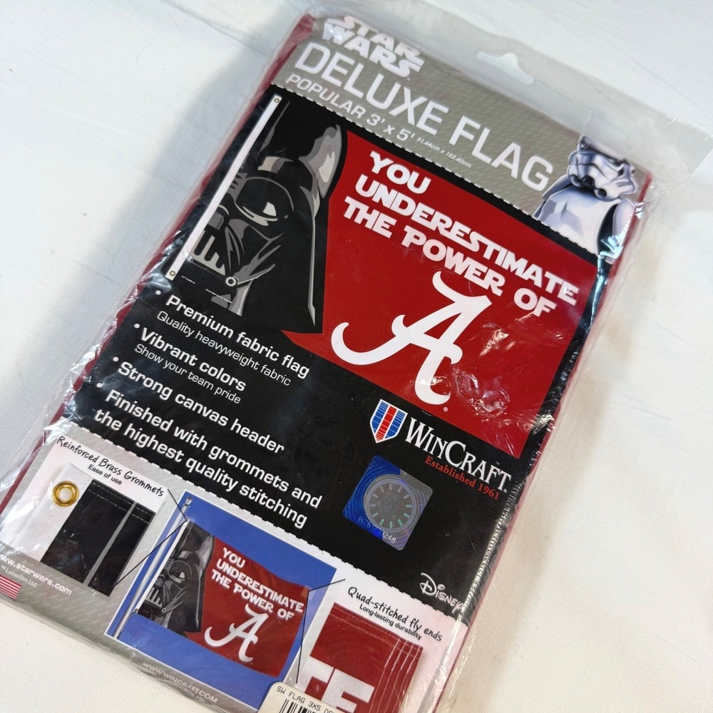 Star Wars Alabama Crimson Tide Flag 3x5 Darth Vader You Underestimate the Power